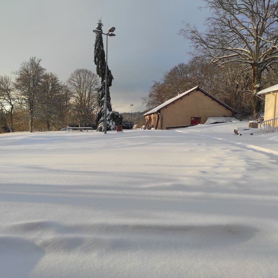 Le Jardin d'Éveil sous la neige